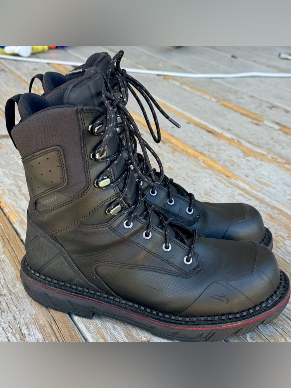 Red Wing 2553 Work Boots Mens 11D Black Safety Toe ASTM EH Tactical Waterproof